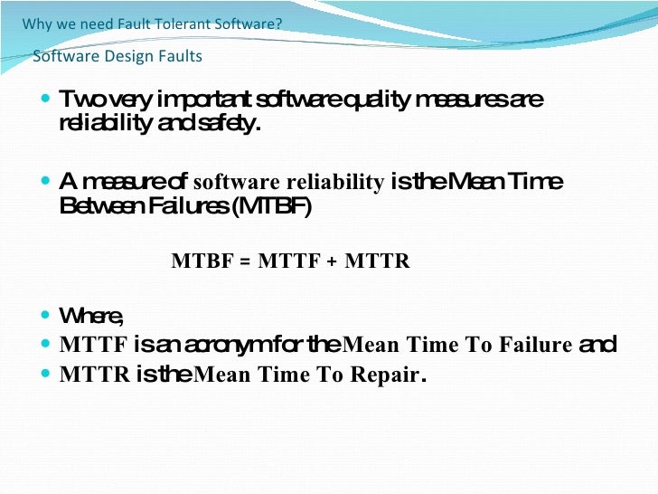 Software Fault Tolerance