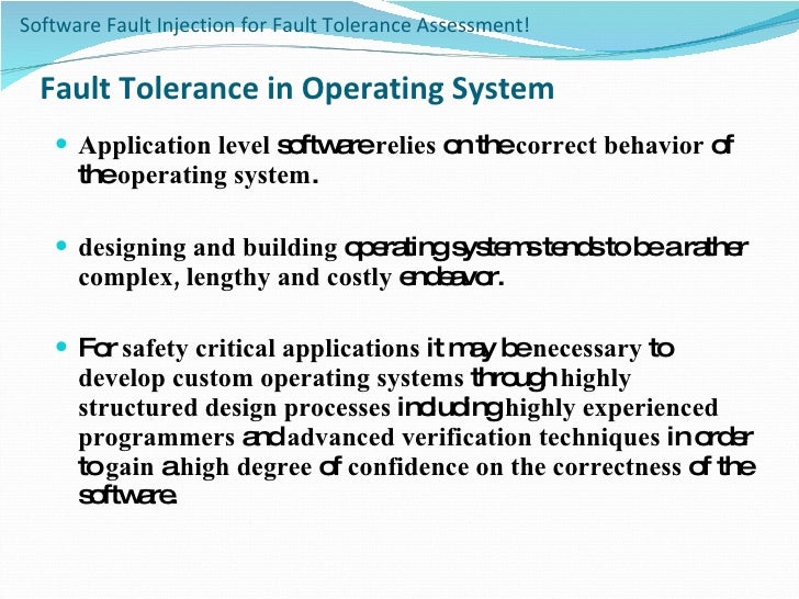 Software Fault Tolerance