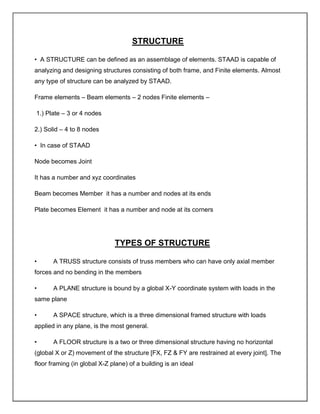 Software training report on AutoCAD and Staad Pro. Civil Engineering | PDF
