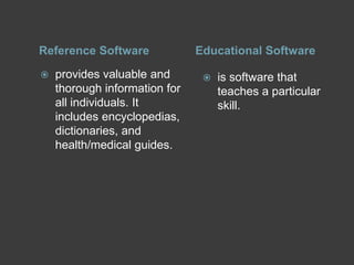 Software for home, personal, and educational use | PPTX