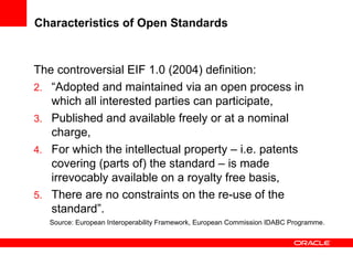 Software Industry Equals Open Standards