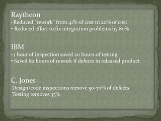 software project management Software inspection | PPTX