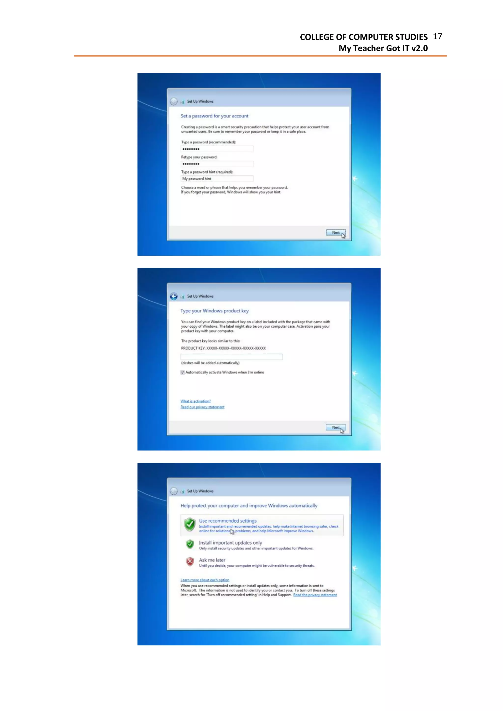 17COLLEGE OF COMPUTER STUDIES
My Teacher Got IT v2.0
 
