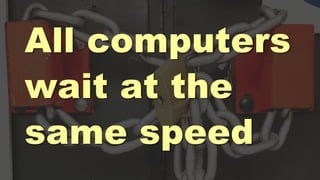 All computers
wait at the
same speed
 