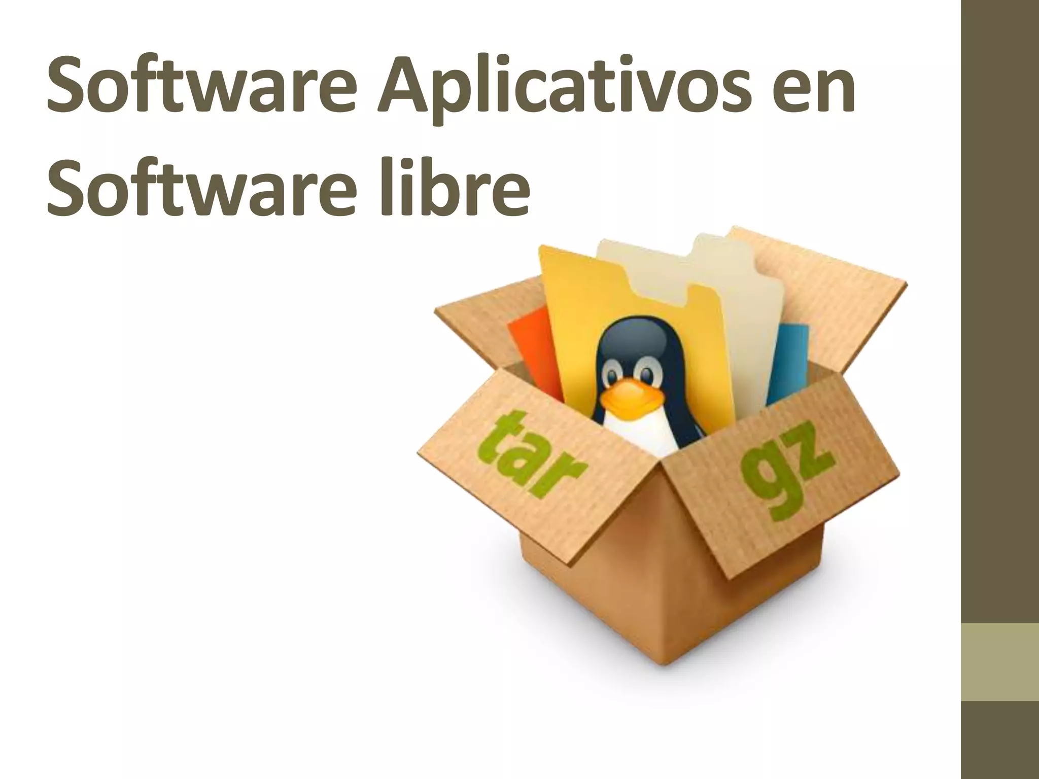 Software Aplicativos en
Software libre
 