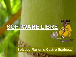 SOFTWARE LIBRE


  Soledad Marleny, Castro Espinoza
 