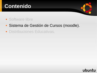 Contenidos Educativos sobre Software Libre