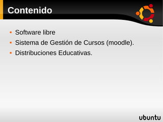 Contenidos Educativos sobre Software Libre