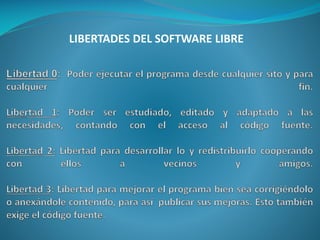 LIBERTADES DEL SOFTWARE LIBRE