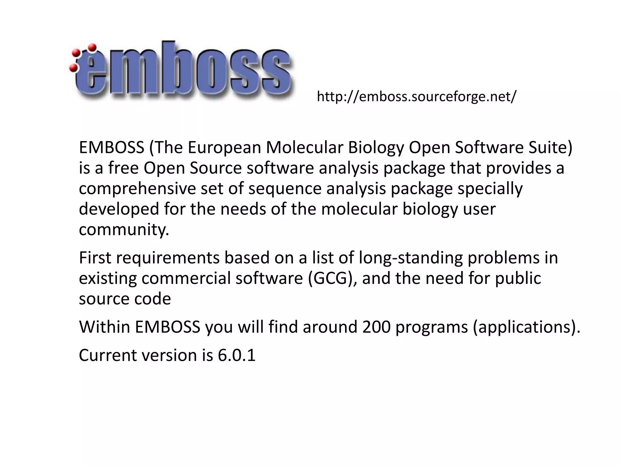 Free software and bioinformatics