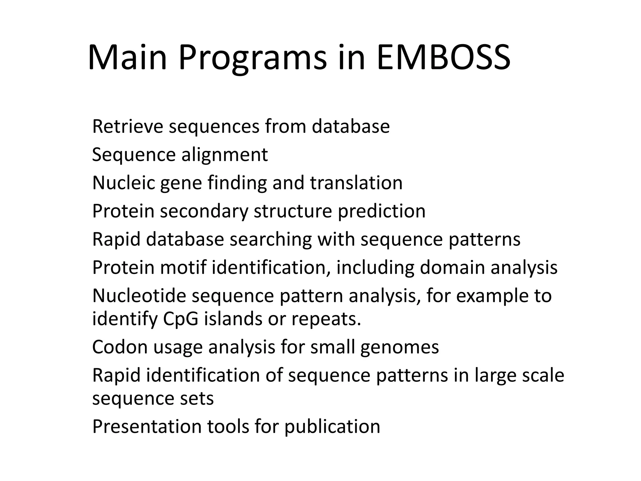 Free software and bioinformatics
