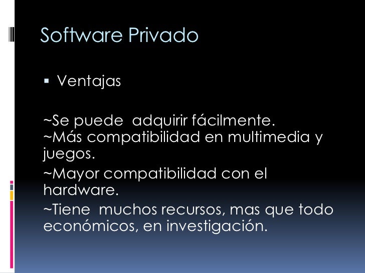 Software libre y privado