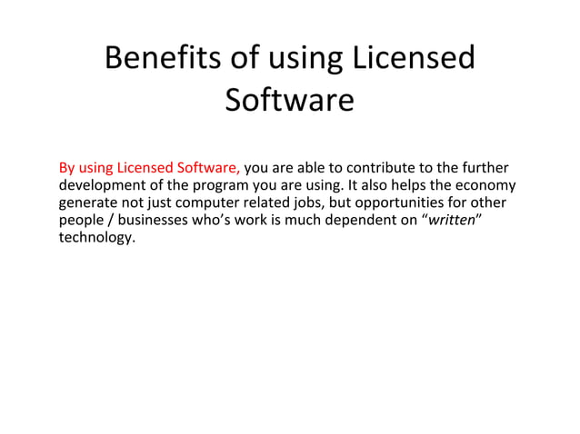 Introduction to Software Licensing | PPT