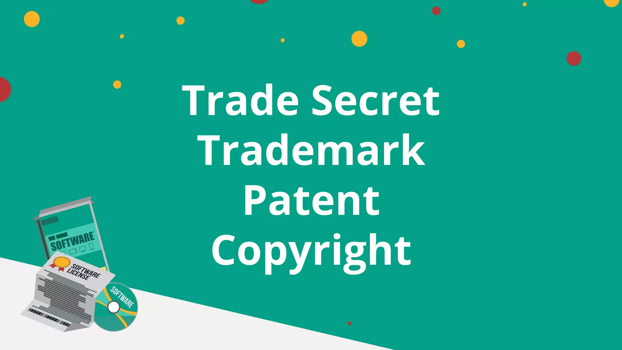 Trade Secret
Trademark
Patent
Copyright
 
