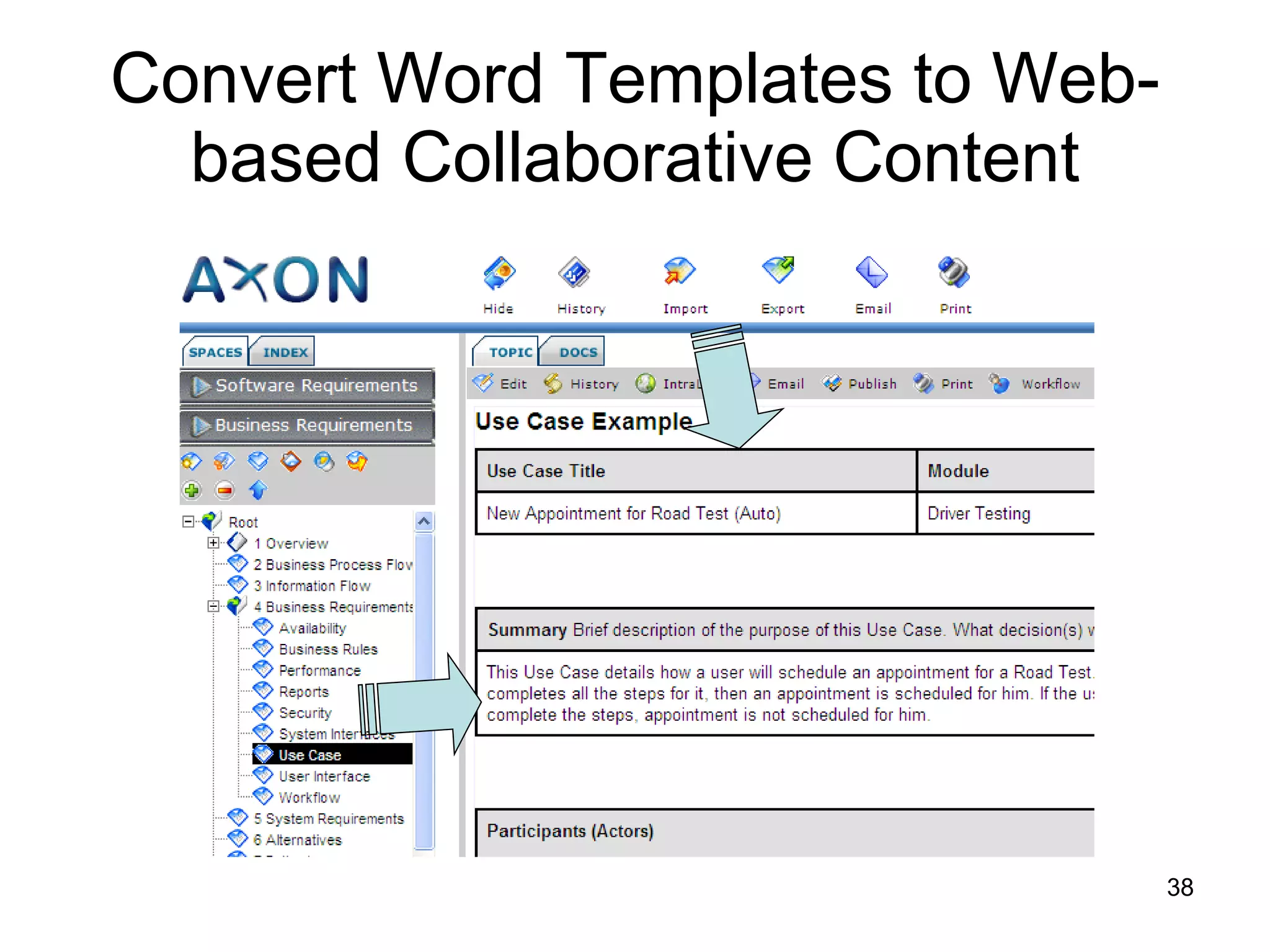 Convert Word Templates to Web-based Collaborative Content 