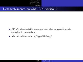 O que é Software Livre?