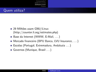 O que é Software Livre?