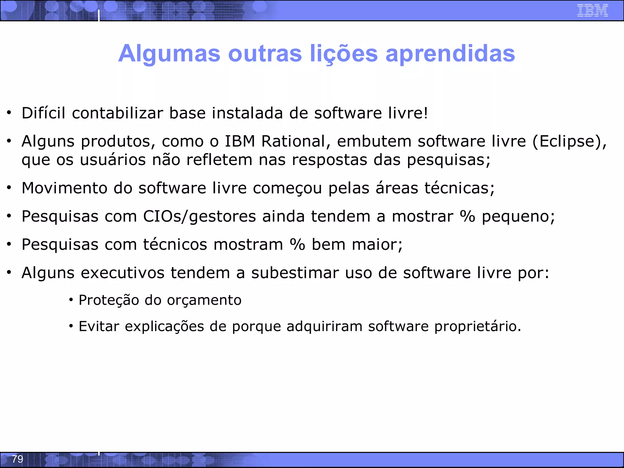 Software Livre - Trajetoria, potencialidades e modelo de negocios