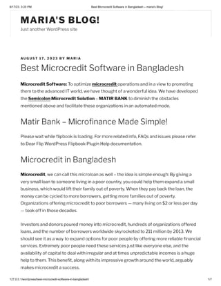 Best Microcredit Software in Bangladesh