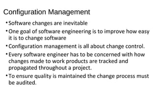 Software maintenance and configuration management, software engineering ...