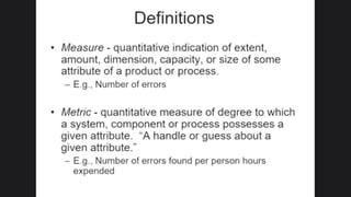 Software Matrics (Product - Process - Resource - Matrics) - (LOC, FP ...