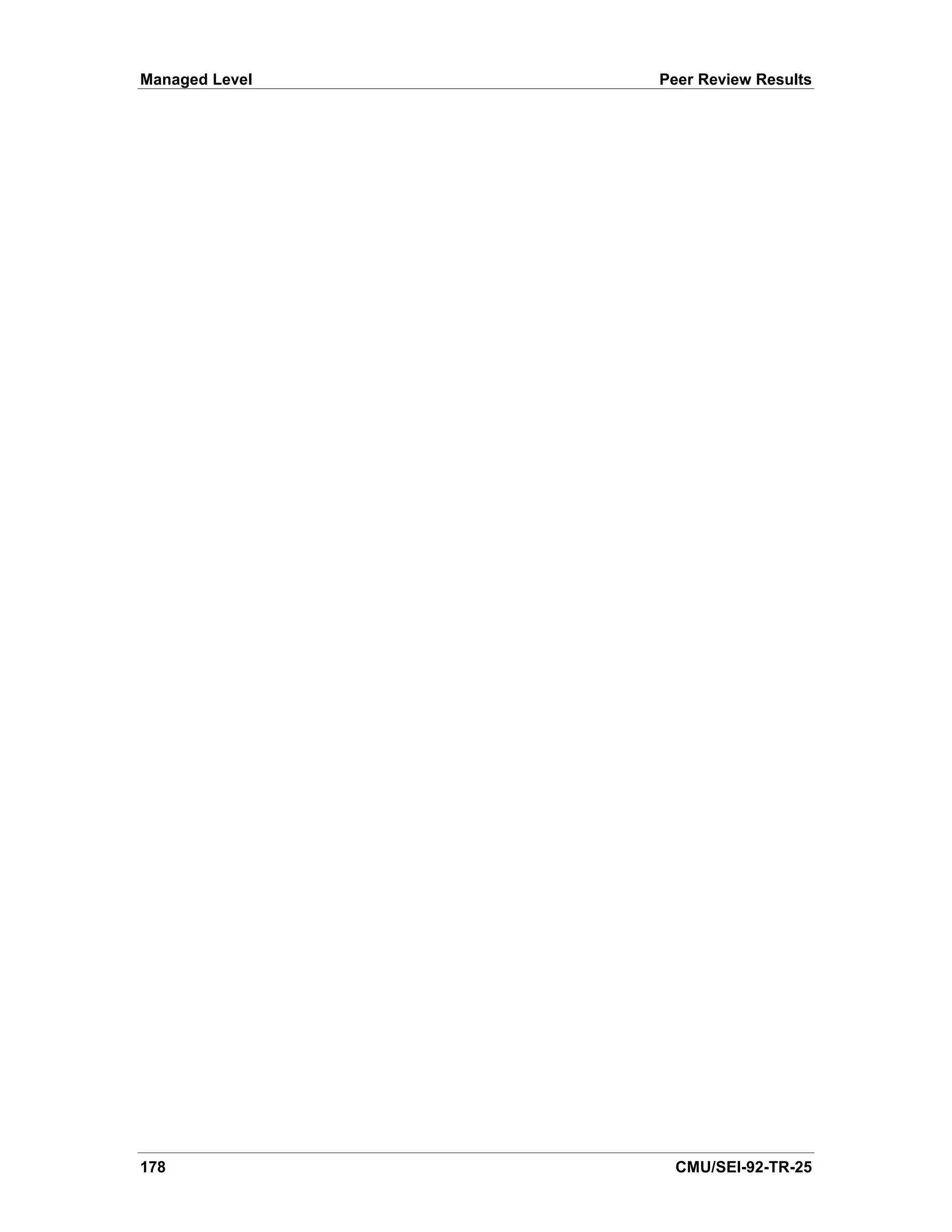 Managed Level   Peer Review Results




178              CMU/SEI-92-TR-25
 