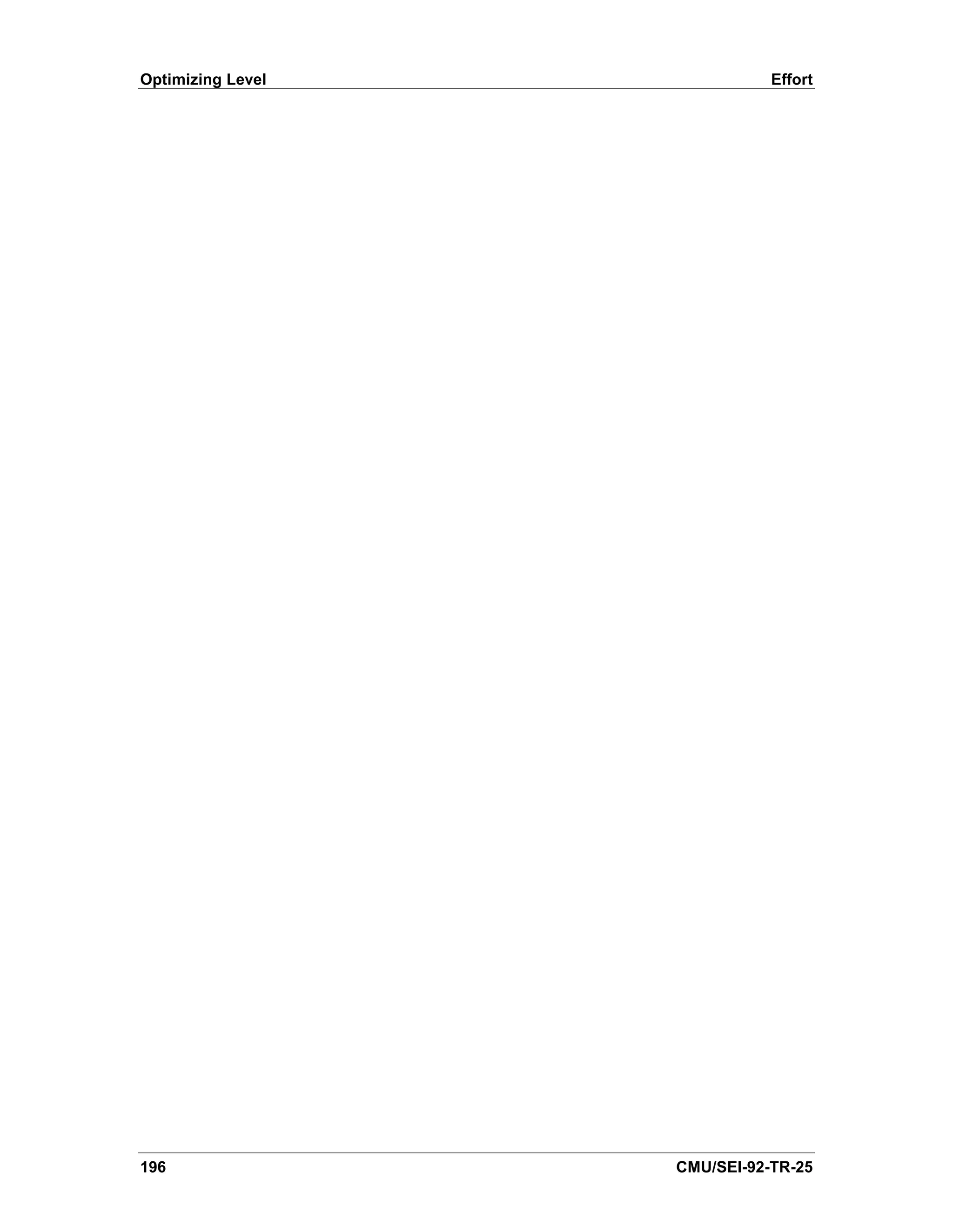 Optimizing Level              Effort




196                CMU/SEI-92-TR-25
 