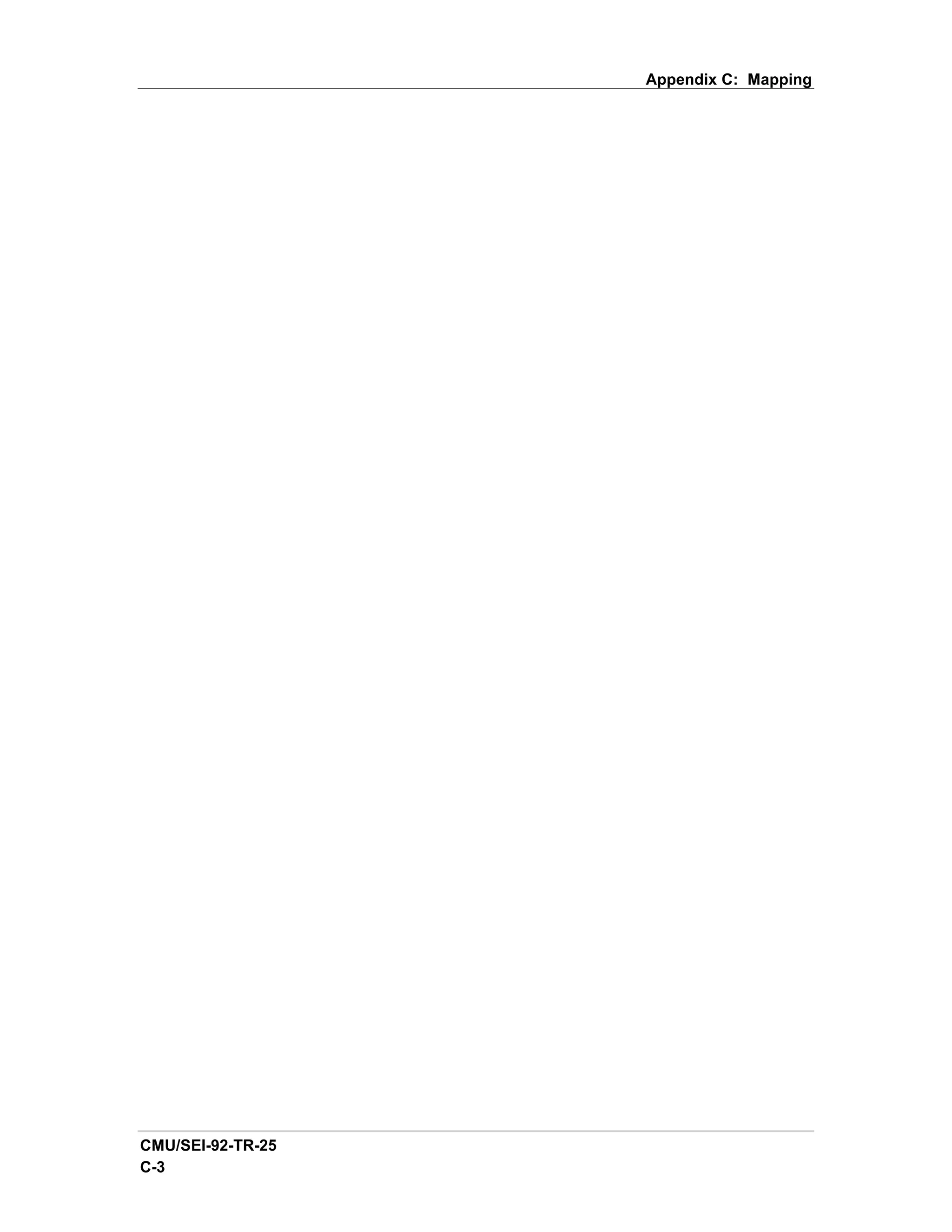 Appendix C: Mapping




CMU/SEI-92-TR-25
C-3
 