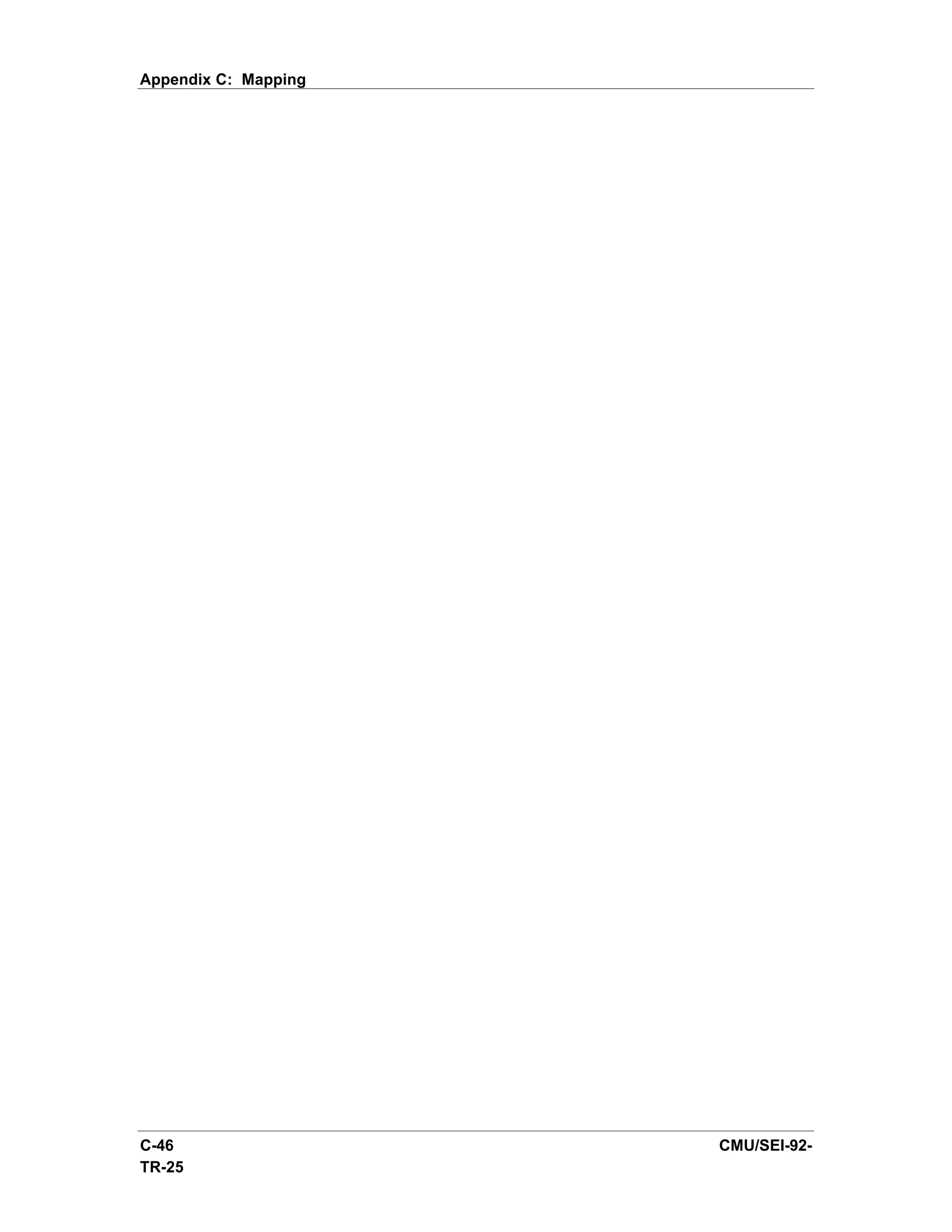 Appendix C: Mapping




C-46                  CMU/SEI-92-
TR-25
 