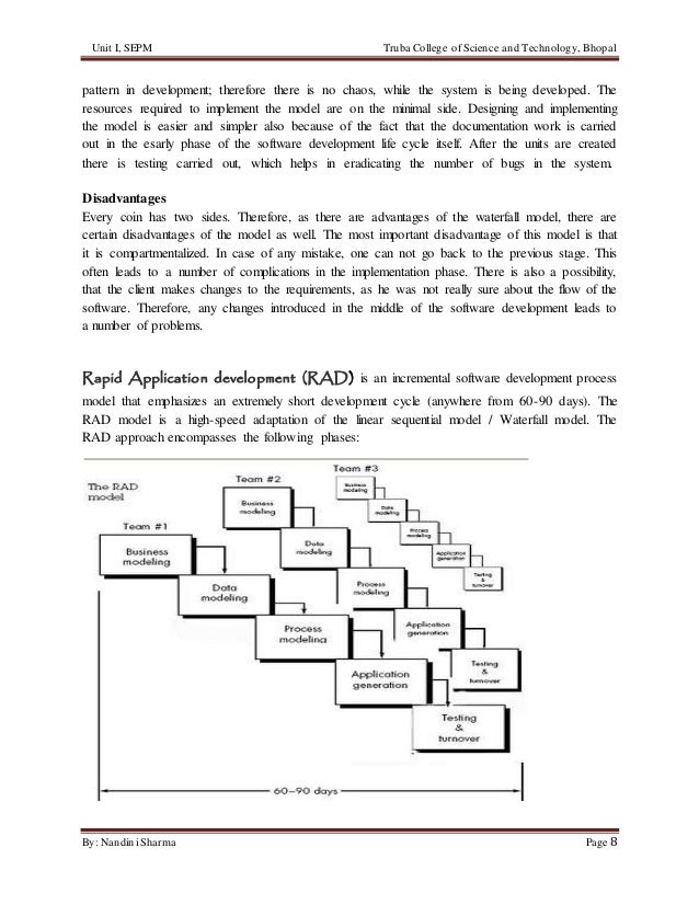 Write a note on rad model in software engineering