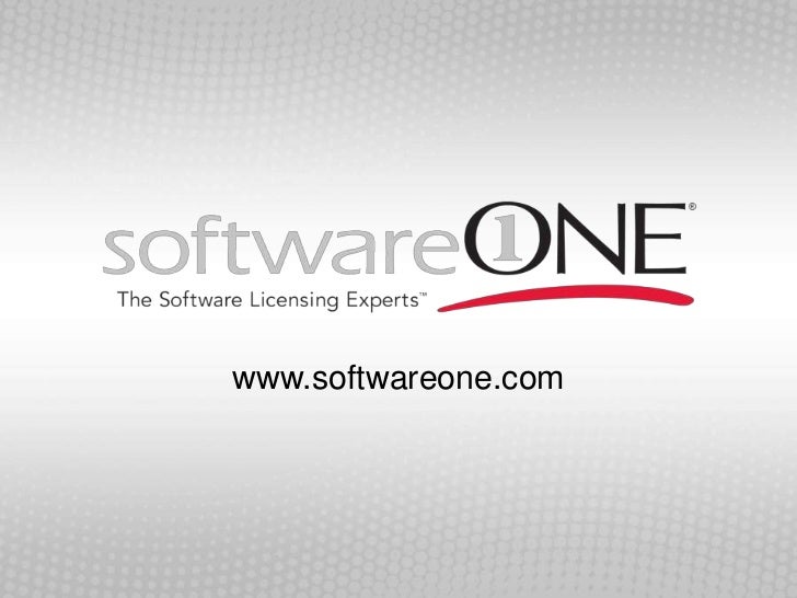 Software One Overview Li