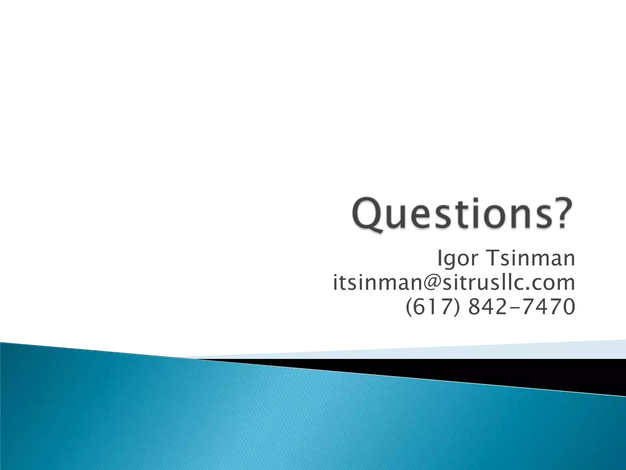 What’s delivered is not what’s expectedBug fixing can be long and cumbersomeAfter project delivery, lots of time spent bringing it up to the acceptable standardsExcess expenses eat up projected “savings”Common failure modes