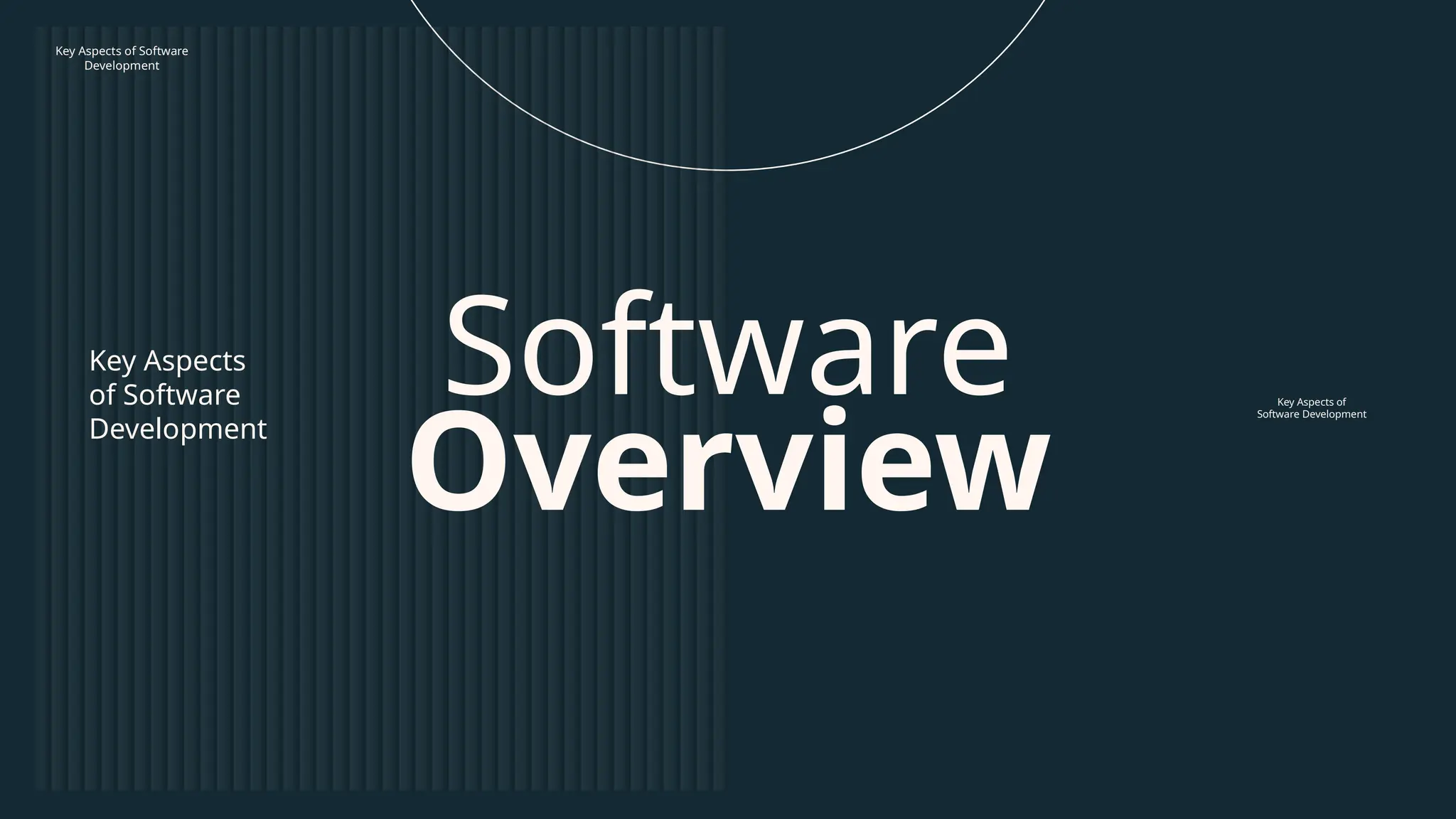 Key Aspects
of Software
Development
Key Aspects of Software
Development
Key Aspects of
Software Development
Software
Overview
 