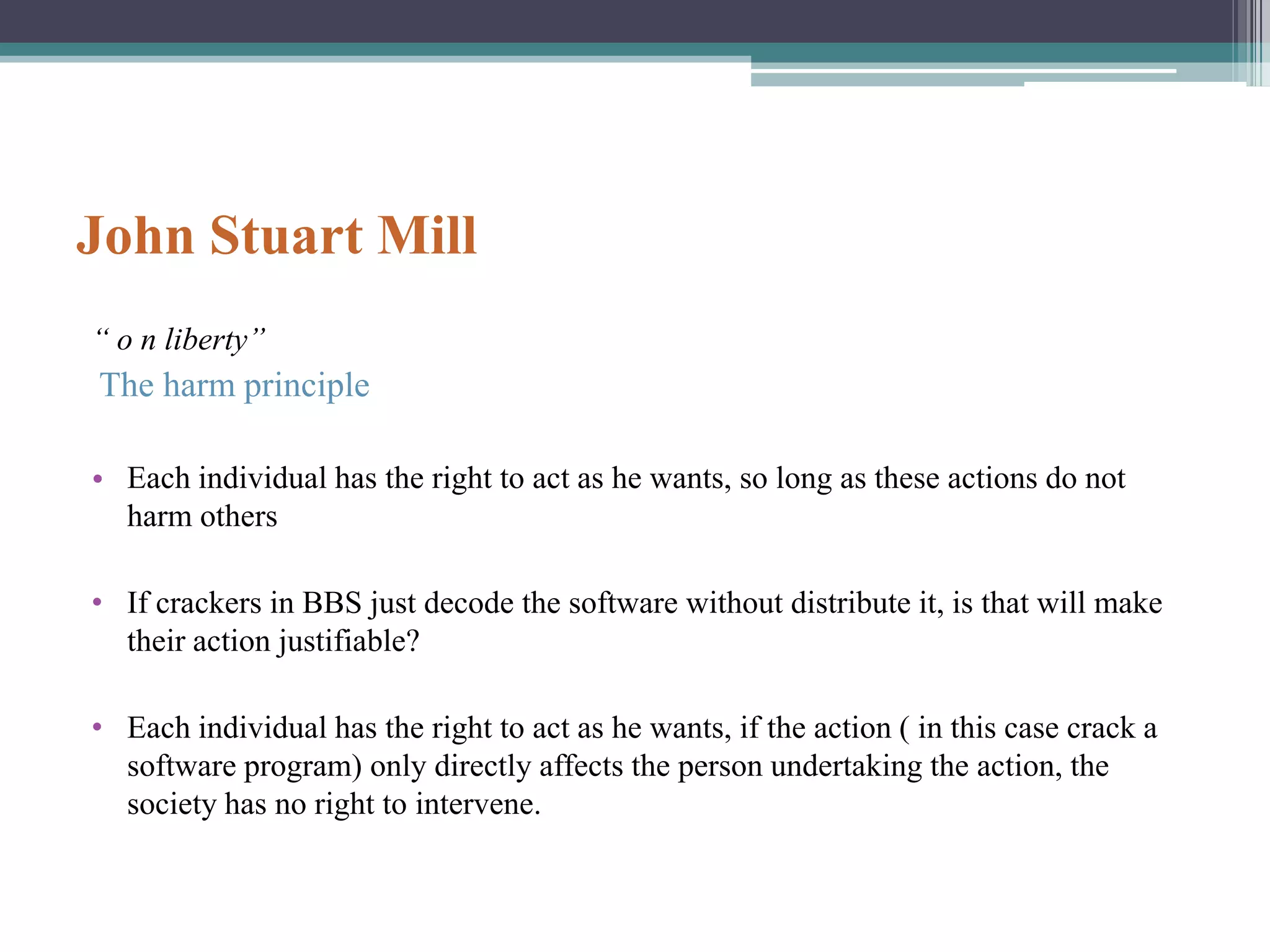 SOFTWARE PIRACY AND THE LAWPiracy case    “United States Attorney announced that SabujPattanayek, age 21, was sentenced to 41months in federal prison by the United States District Judge, for conspiring to violate the criminal copyright member of one of the oldest and largest international software piracy rings on the Internet.            Old times: Until the Computer Software Copyright Act of 1980, software was not recognized as intellectual      property, so there were no laws against theft or reproduction.Computer forensics was unheard of and most law enforcement agencies did not have computers. Organizations such as the SPA, CAAST, BSA were offered rewards for information leading to the arrest of a software pirate. There were over 10,000 active BBS’ in the United States alone, and law enforcement agencies only arrested a handful of BBS owners each year.