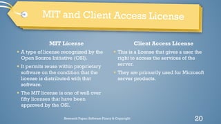 Mit License Code Software piracy and copyright infringement | PPT
