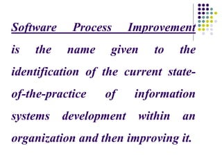 Software process improvement.ppt | Computer Software and Applications ...