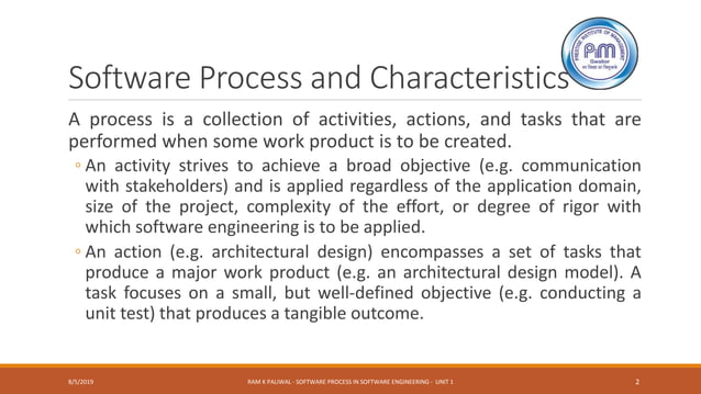 Software process in software engineering basics by ram k paliwal part 2 ...