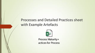 Processes and Detailed Practices sheet
with Example Artefacts
 