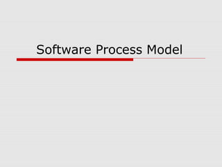 Software process model | PPT