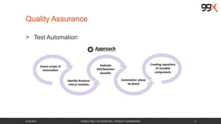 Quality Assurance 
> Test Automation 
26.08.2014 CONSULTING | OUTSOURCING | PRODUCT ENGINEERING 11 
 