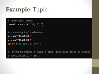 Example: Tuple
 
