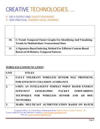 IEEE 2011 SOFTWARE PROJECTS | PDF | Internet | Computing