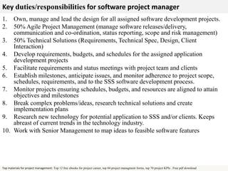 Software project manager | PPT