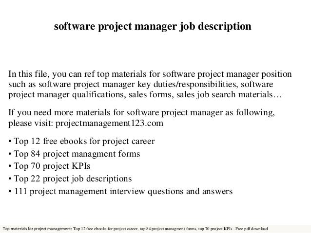 Software project manager