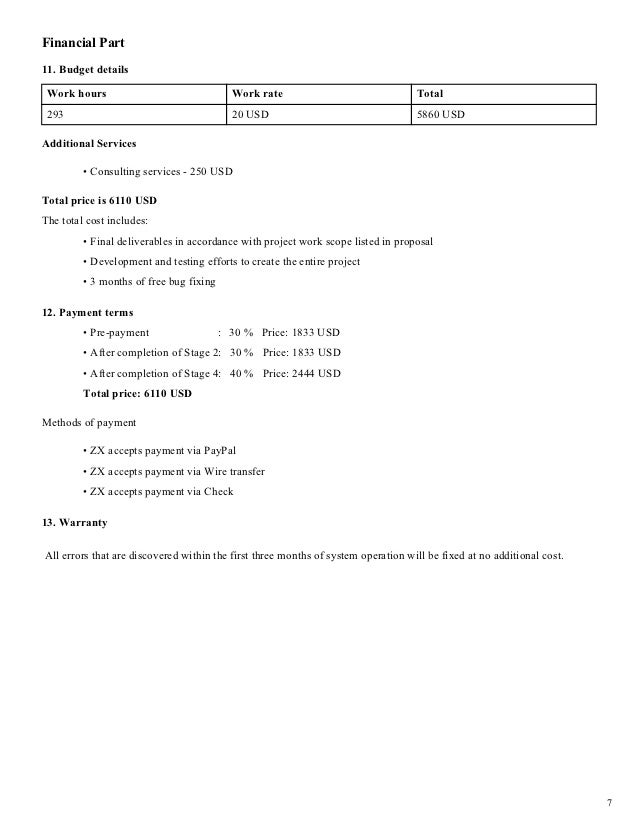 software proposal template