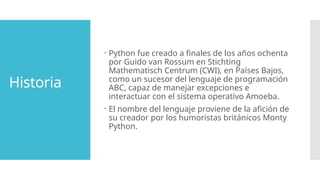 Creadror De Python Introducción Completa a Python: Historia, Características y ...