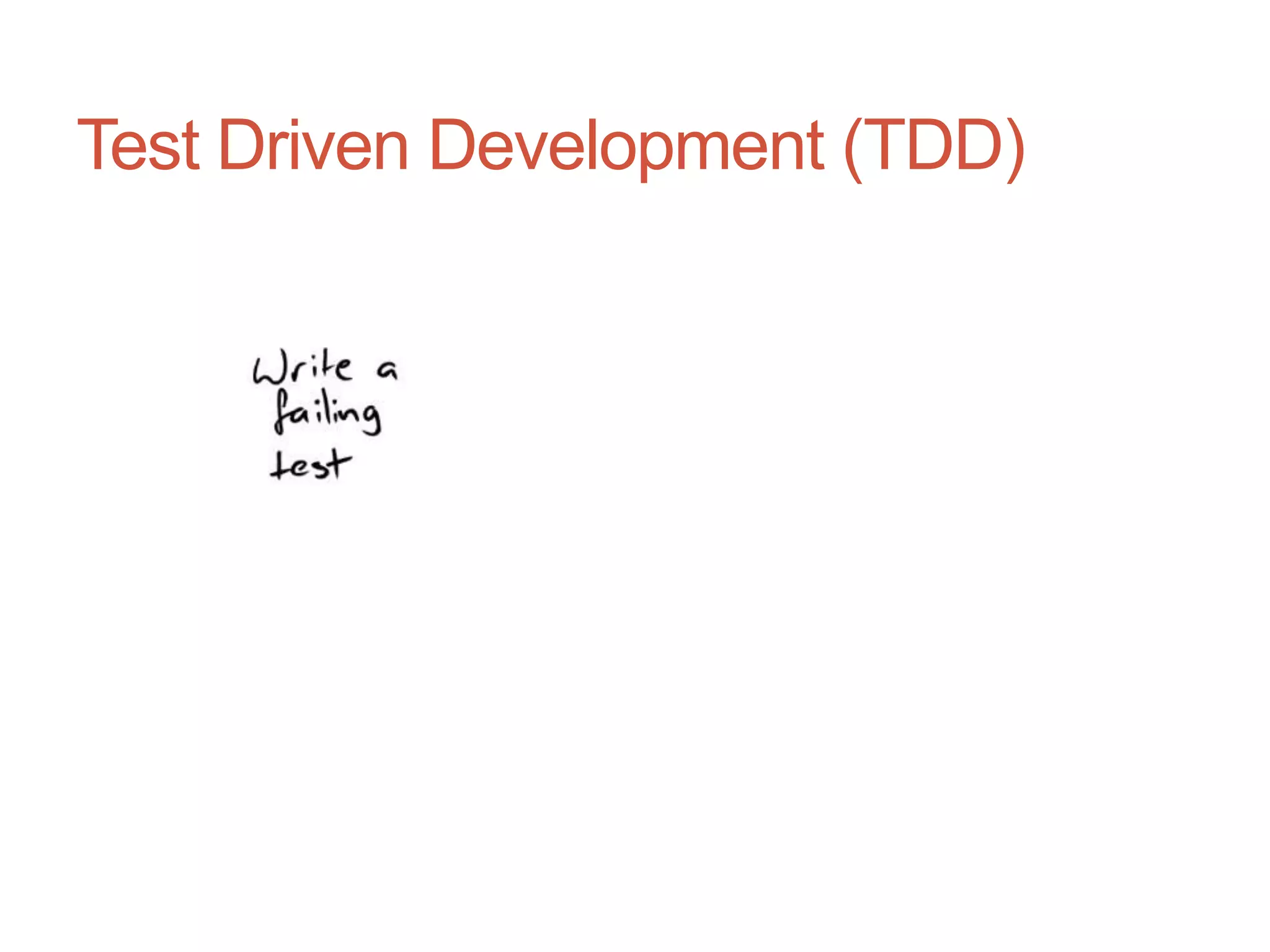 31




Test Driven Development (TDD)
 