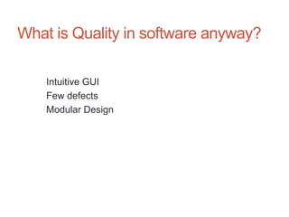 Software Quality via Unit Testing