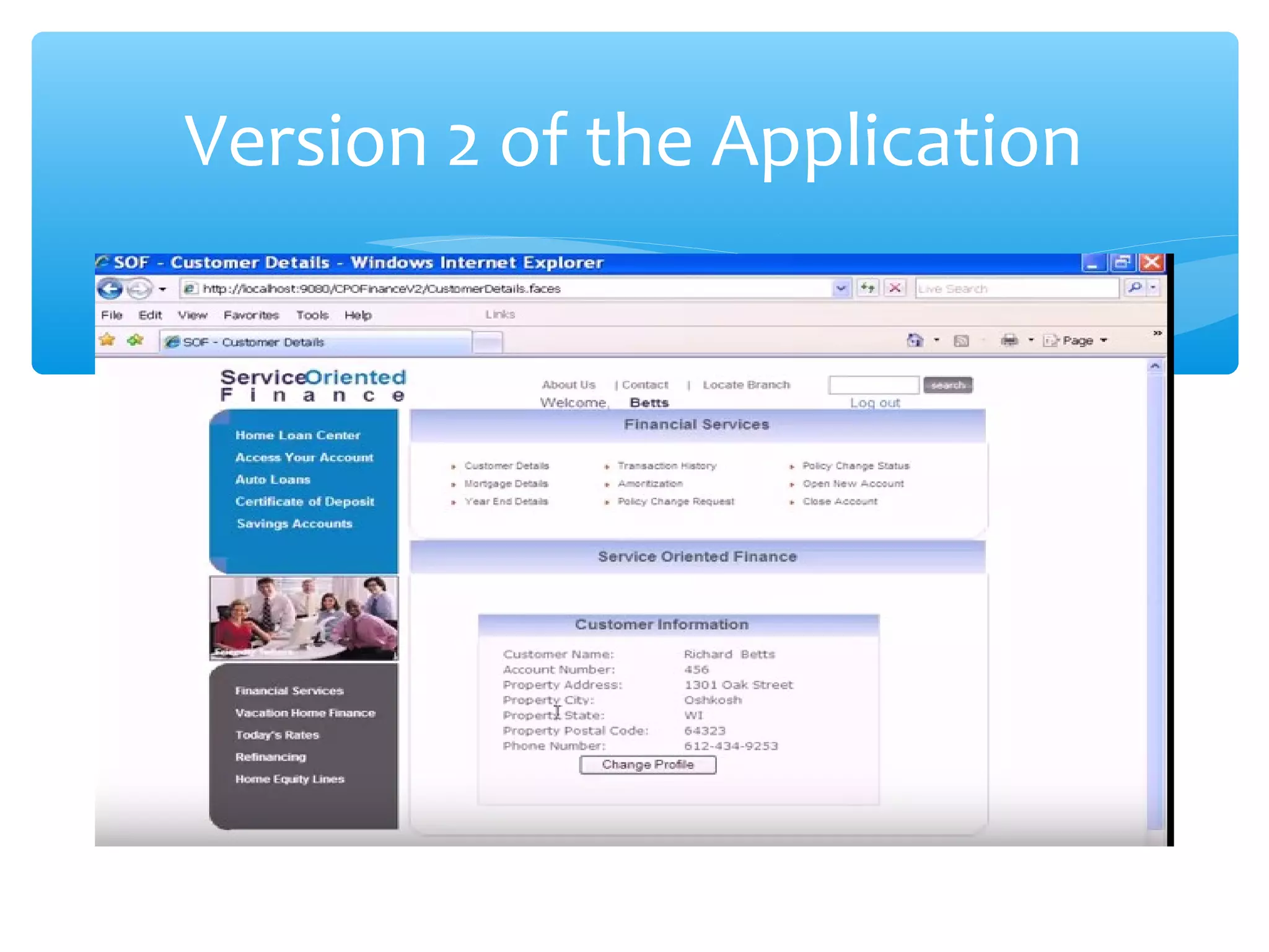 Version 2 of the Application 