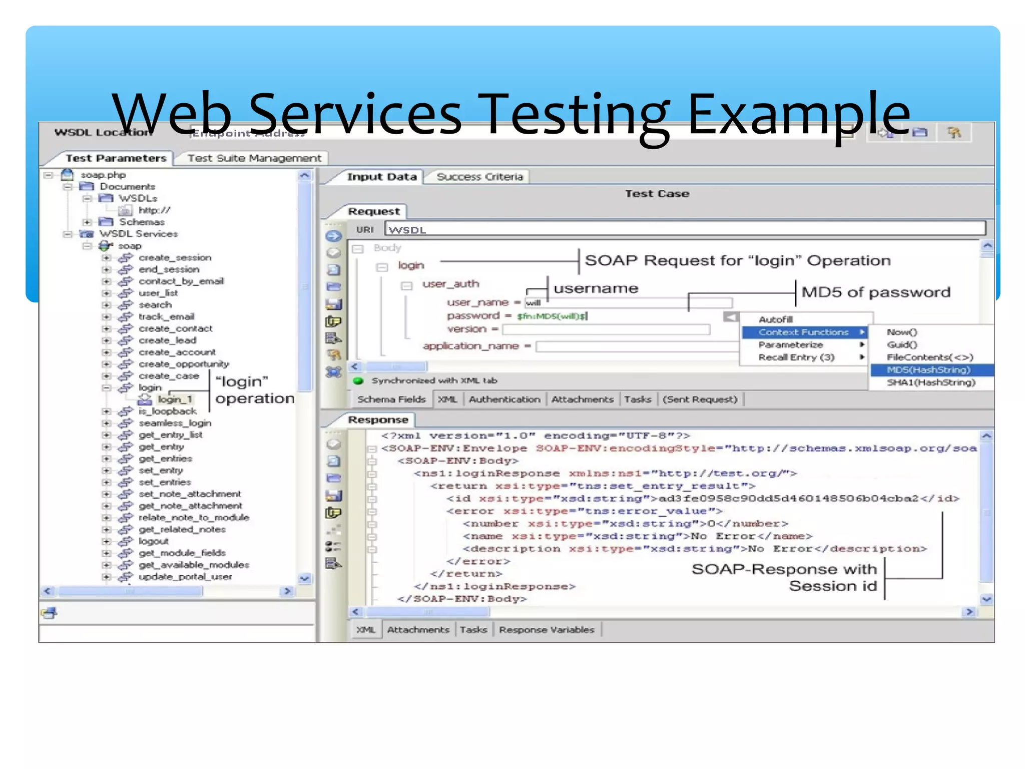 Web Services Testing Example 